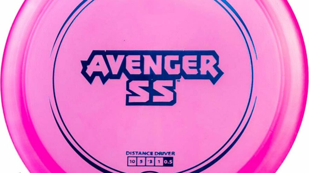 A pink Discraft Avenger SS with a blue stamp