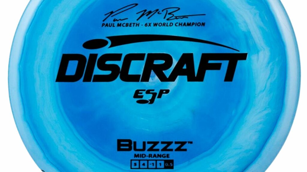 Discraft ESP Buzzz blue disc with black stamp